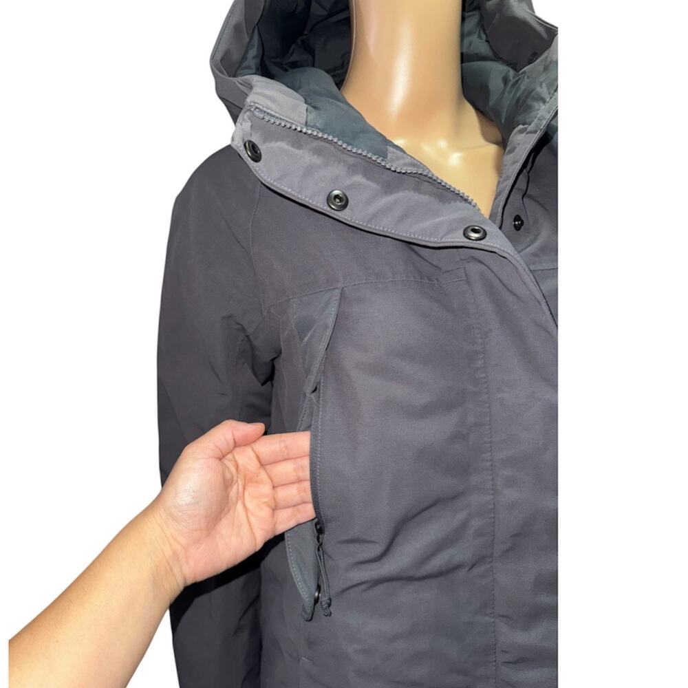 The North Face Charcoal Gray Long Hooded Winter Parka Full Zip Size S - Picture 5 of 9